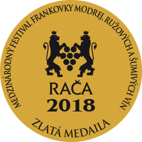 Festival Frankovky modrej, ružových a šumivých vín Rača 2018- golden medal